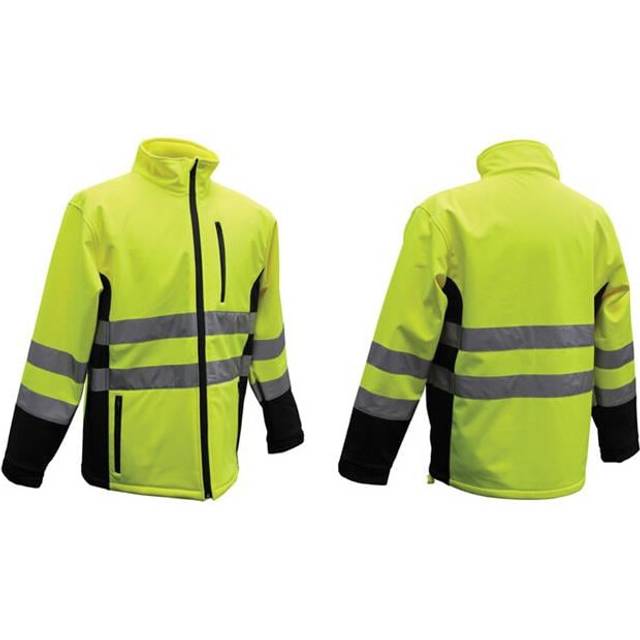Boss  Hi-Vis Yellow Polyester Unisex Rain Jacket, 2XL