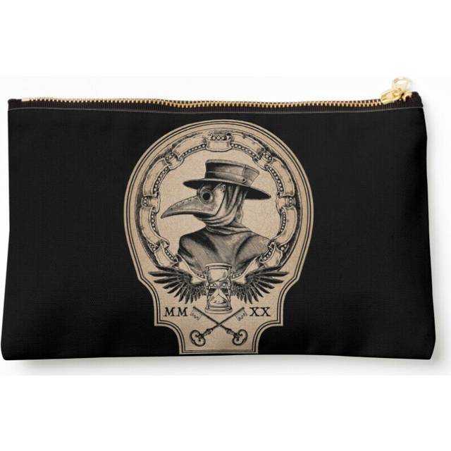 Makeup Bag Vintage Plague Doctor Cosmetic Organizer Tyvek Paper Bags Zipper Pouch