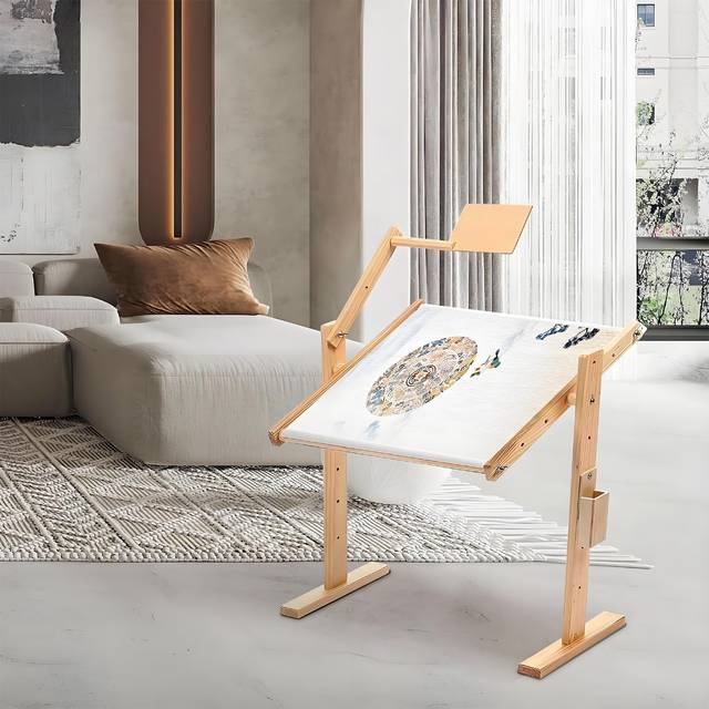 TEMU Stitch Frame 30 X 40 X 50 Cm Adjustable Embroidery Easel Wooden Stitch Solid Wood Stitch Frame Tool For Silk Painting Needlework