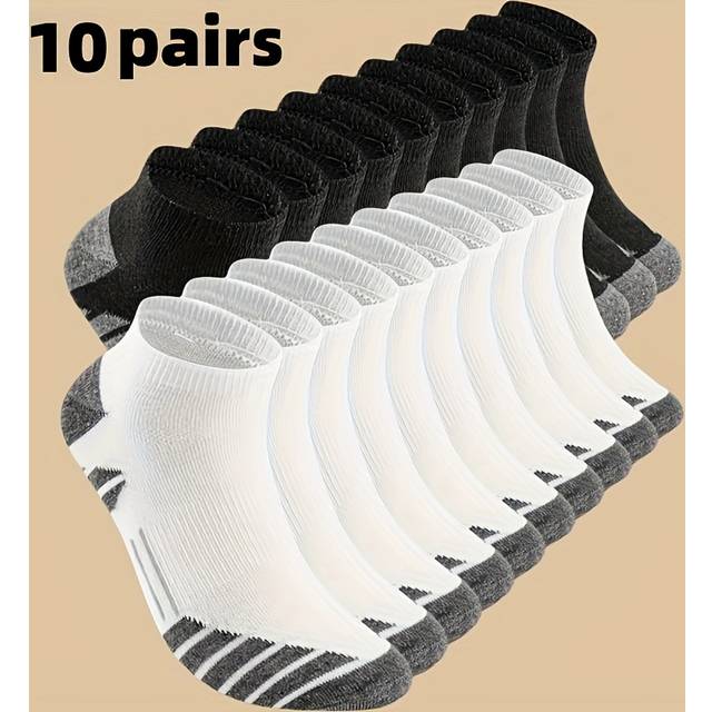TEMU Pack Of 5/'s Anti-odor And Sweat Absorbent Low-, Comfortable Breathable Socks Suitable For Daily Wear And Outdoor Activities, All