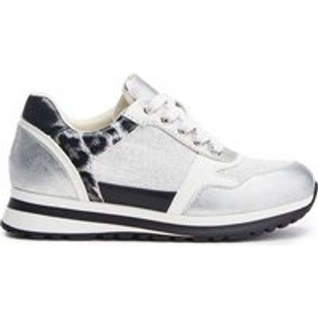 Moda In Pelle 'ember' Textile Chunky Trainers In Silver - 3