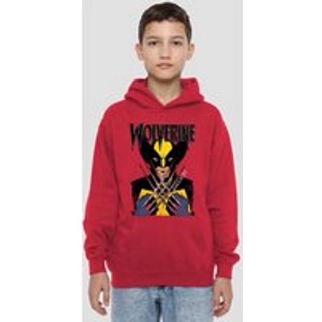 Marvel X-Men Wolverine Action Youth Kids Pull-Over Hoodie, Red - 9-11 Years
