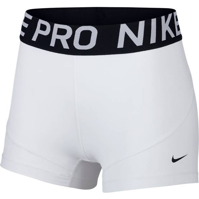 "Nike Women's Pro 3"""""""" Training Short (White/Black/Black  Small)"