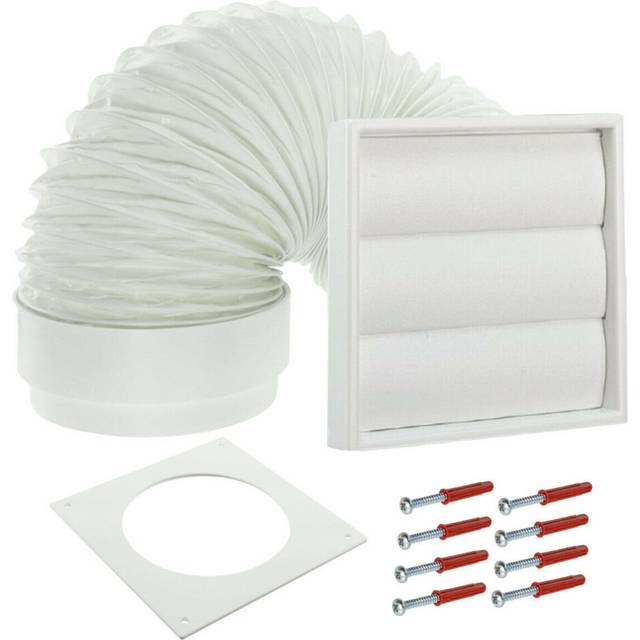 Neff cooker hood ducting kit extraction vent external venting 4" 100mm white