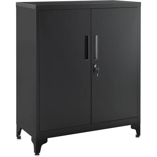 TEMU File Cabinet, Multipurpose Garage Cabinet, Office Cabinet With 2 Doors, Lockable Cabinet, Cabinet, Deep Storage With Shelves, For Study, Living Room