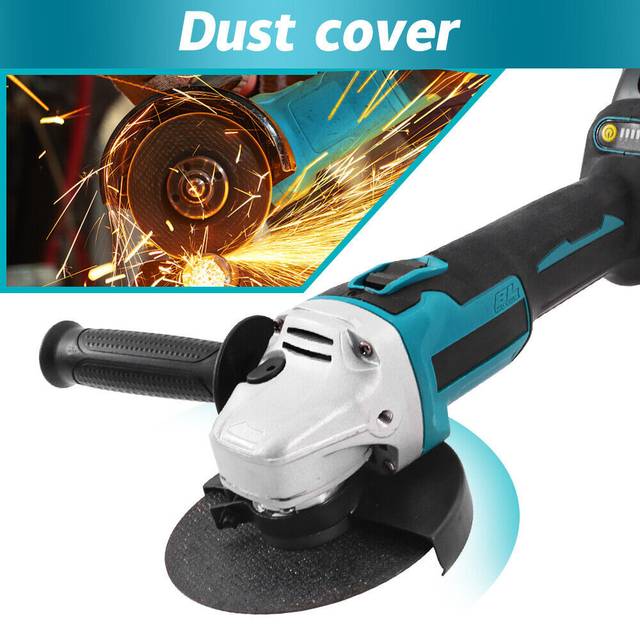 TEMU 18v 125mm Li-ion Electric Cordless Brushless Angle Grinder For Makita Battery Uk