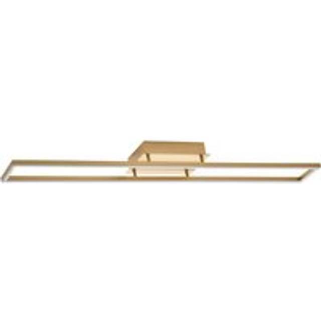 Brushed Metal LED Ceiling Strip Light Fitting - Ideal for Kitchens - Gold - One Size