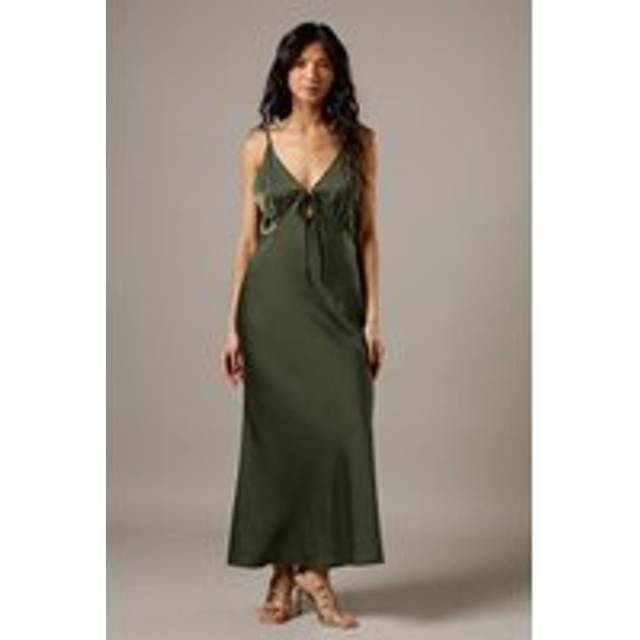 Warehouse dark olive dress womens occasion dresses