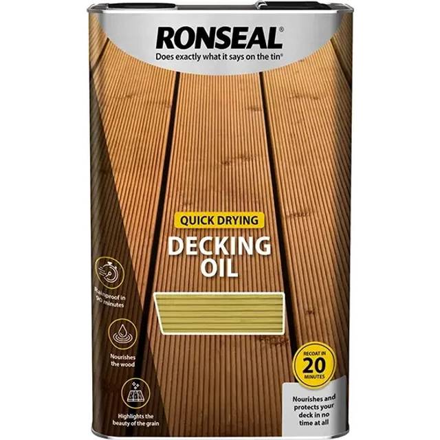 Ronseal Quick Drying Decking Oil 5L in Natural