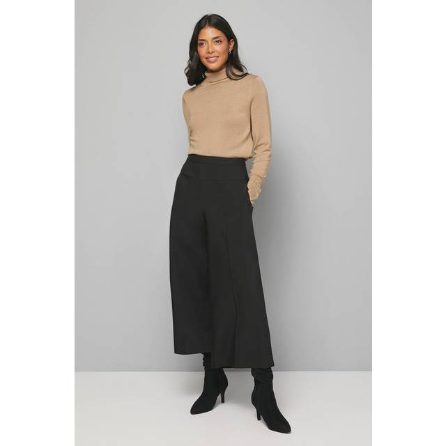 Wallis Black Culottes Womens Daywear Trousers