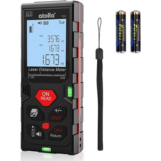 Atolla laser measure device, laser distance meter up to 60m / ± 2mm digital me