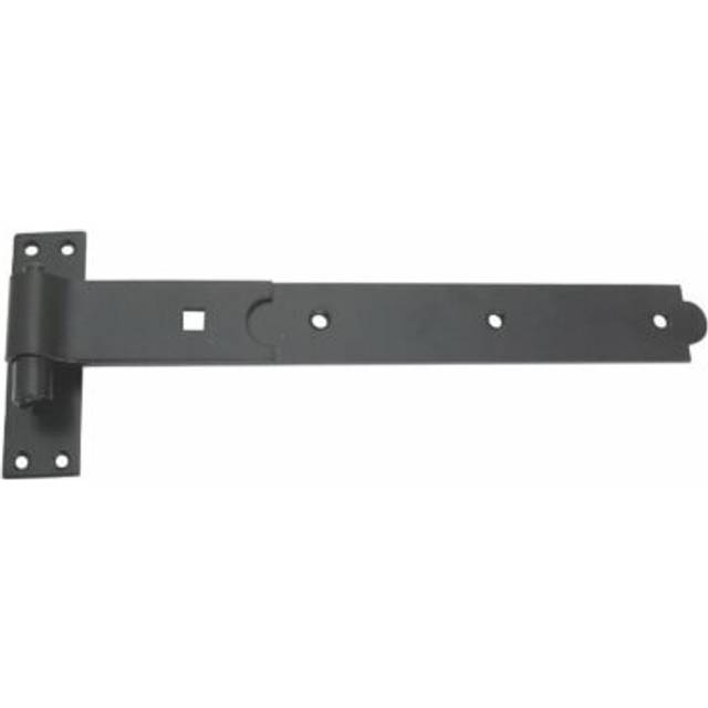 12 X Flat Hook & Band Shed Door Hinges Steel Black 350mm X 45mm X 4.5mm | On