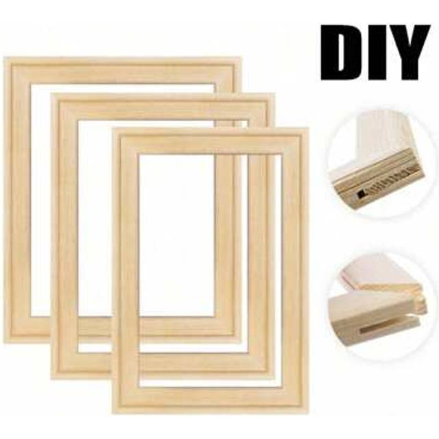 SHEIN Wood Bars Frame For Canvas Paintings Large Size Photo Frame Kit DIY Diamond Painting Frame Wall Wood Picture Frame