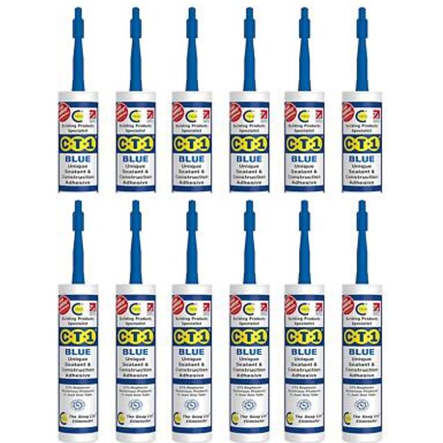 Ct1 blue construction sealant adhesive tube for virtually any material pack 12