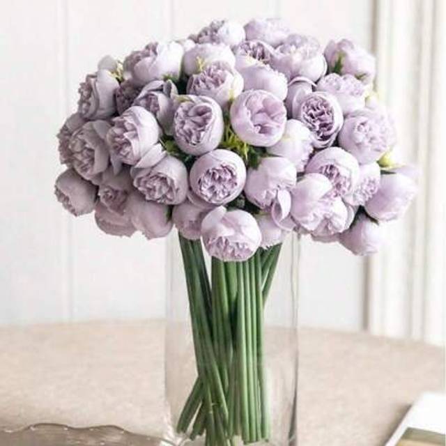 SHEIN 1 Bunch Silk Peony Bouquet Artificial Rose Flower 27 Stems Artificial Peonies Flower For Home Wedding Party Centerpieces Arrangements Bridal Shower De