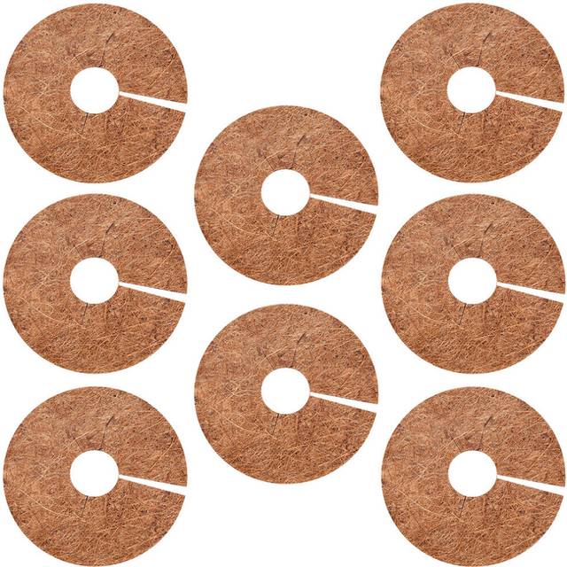 25/30/35/40/45cm Natural Coco Coir Fiber Tree Mulch Ring Protector Organic Mat for Indoor Outdoor Disc Plant Cover Flower Pot
