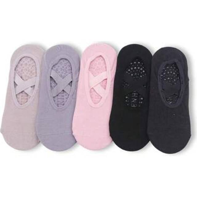 SHEIN 1/4 /5Pairs Of Women&#39;S Pilates Non-Slip Yoga Socks, Grip Socks With Grip, Neutral Hospital Socks, Ankle Support, Shock-Absorbing Sports Socks
