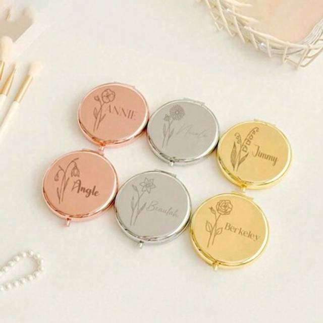 SHEIN Custom Name Makeup Mirror Graduation Gift Sisters Friend Party Gift Birthday Gift Anniversary Gift, Birthday Gift, Mother&#39;s Day Gift, Father&#39;s Day Gif