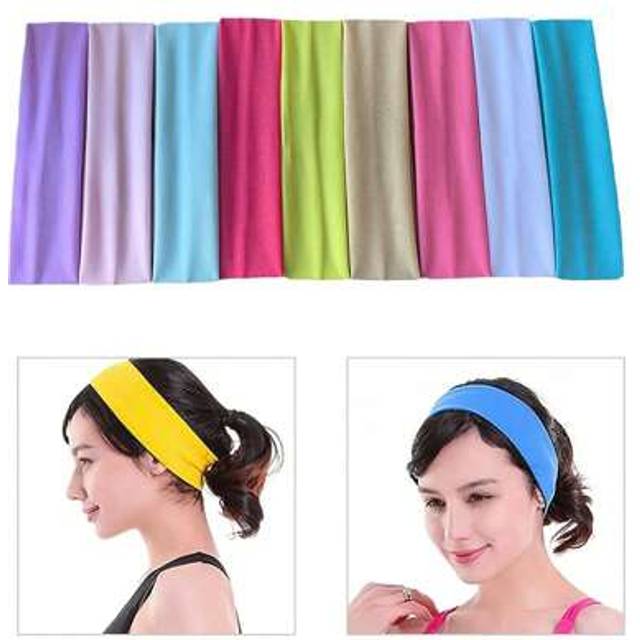 SHEIN 1 Piece Of Candy Colored Elastic Headband With Rich Colors - Sweat Wicking, Elastic Sports Headband, Suitable For Yoga And Fitness, Various Solid Colo