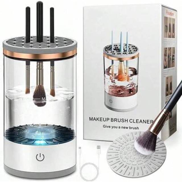 SHEIN 1Pc USB Electric Makeup Brush Cleaner, Automatic Makeup Brush Cleaning Tool, Fast And Efficient Deep Cleaning Of All Types Of Brushes, Portable, Suita