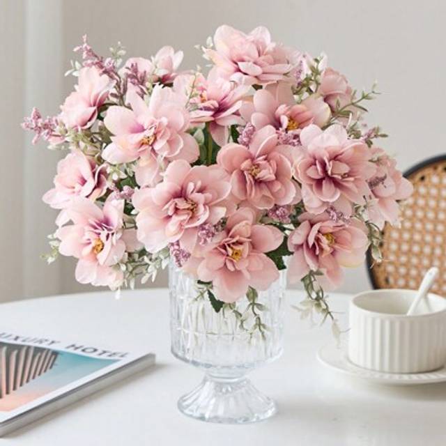 SHEIN 1/3 Bunches Artificial Peonies Silk Flowers Faux Peony Bouquet Floral Arrangements For Farmhouse Home Boho Wedding Table Centerpiece, Fake Plastic Flo