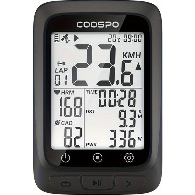 TEMU Coospo Bc107 Bike Computer Gps Wireless Bicycle Odometer Speedometer 2.4inch Ble5.0 Ant+ Gps+bds