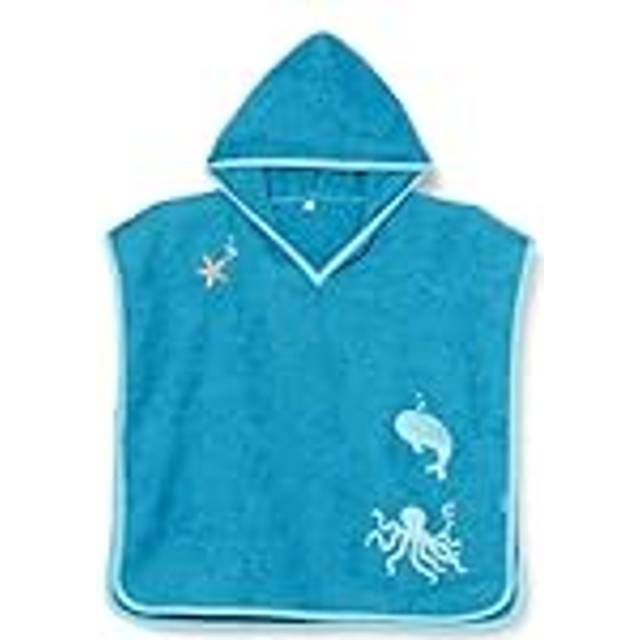 Playshoes Blue Cotton Sealife Poncho Towel