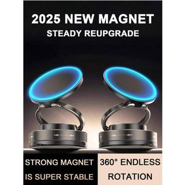 SHEIN Vacuum Suction Cup, Mobile Phone Magnetic Suction Bracket, Car 2025 New Bidirectional Suction, 360 Degree Rotatable Universaladjustment, Multifunction