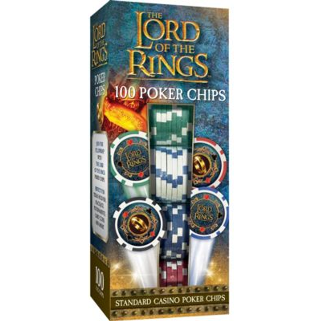 Masterpieces Casino - Lord of The Rings - 100 Piece Poker Chip Set with Tray