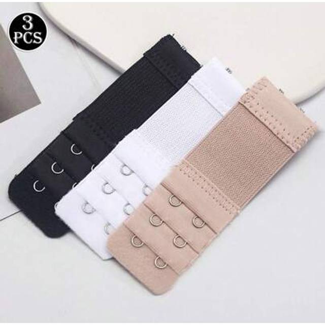 SHEIN 3pcs/Set Bra Extender Hooks (Elongated), Underwear Accessories,Elastic, Adjustable, Underwear Extension Buckle, Bra Extension Buckle, Breasted Bra Bac