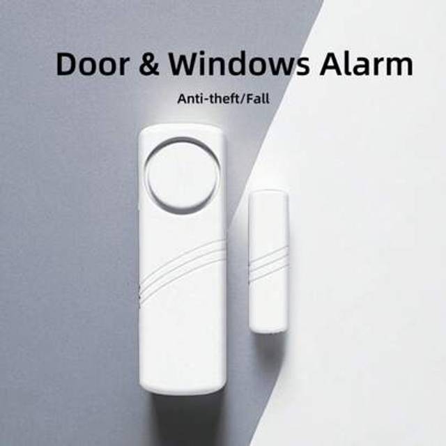 SHEIN 1pc White Smart Window & Door Burglar Alarm, Available In 1pc/4pcs/12pcs Set, Multi-Function Door Magnetic Alarm With High Decibel Alert, Long Standby
