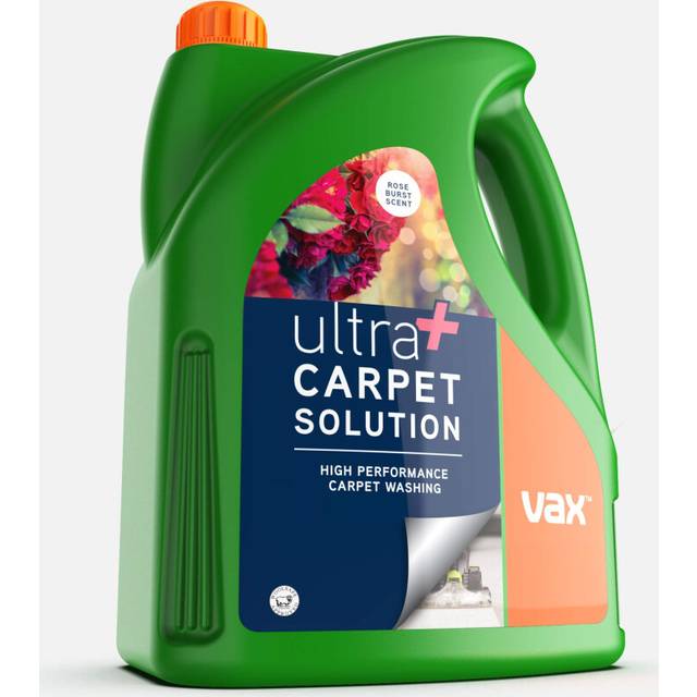Vax Ultra+ 4L Carpet Cleaner Solution, Stain Remover Shampoo, Rose Burst Scent, Helps to Combat Odours, 1-9-142065, Green