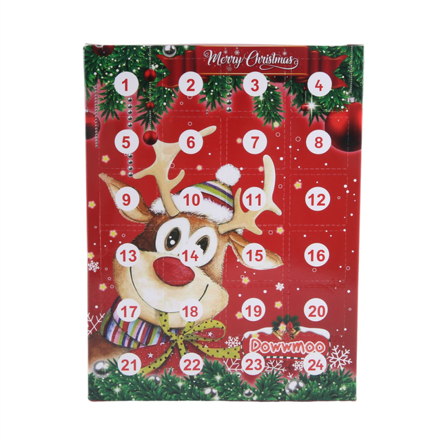 Christmas Advent Calendars Keychain Ornaments Decoration Gift 24 Days Countdown Surprise for Kids