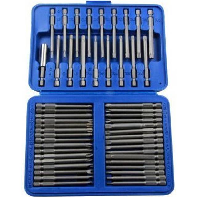US PRO 50pc Extra Long Security Bit Set, Torx, Tamper, Hex, Spline 1374