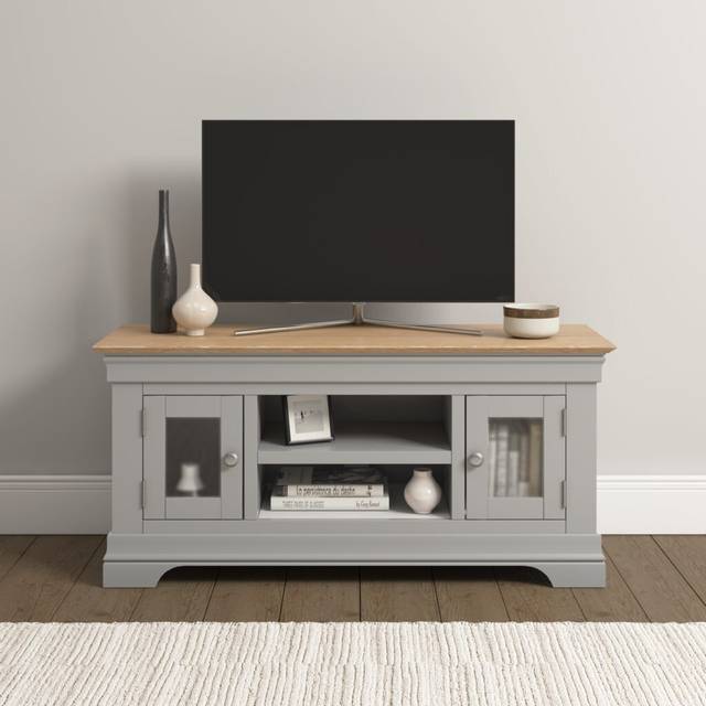 Bordeaux Small TV Stand (Fully Assembled) - Light Grey - One Size