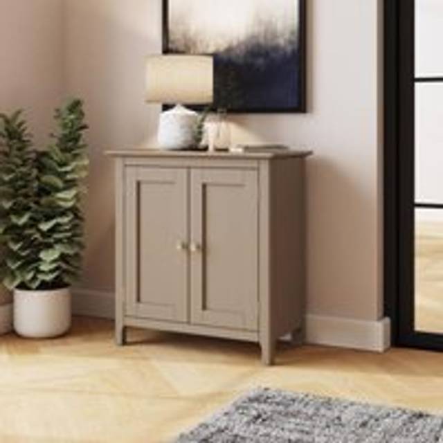 Putty 2 door sideboard compact modern storage unit brushed handles