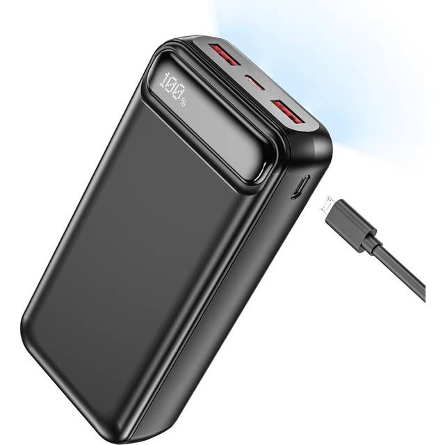 Dudao Power Bank 50000mAh 22.5W Fast Charging Portable with Flashlight, 3 Outputs & 2 Inputs Huge Capacity Battery Pack for iPhone, Samsung, iPad
