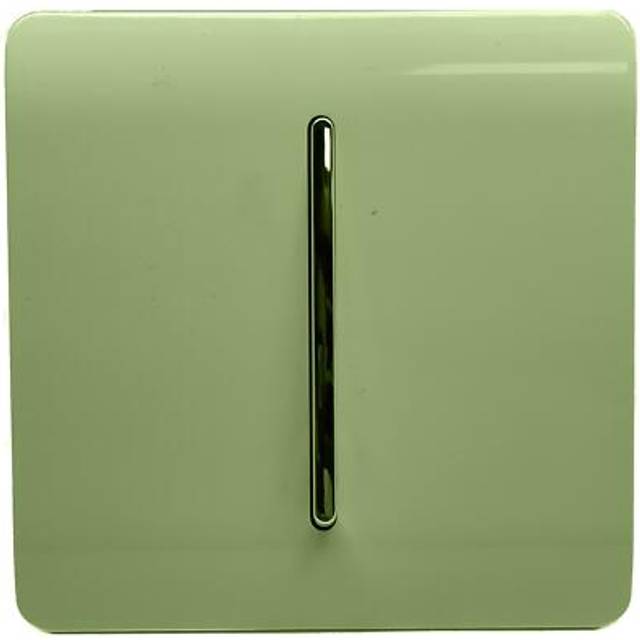 Trendi 1 Gang 3 Way Intermediate Artistic Modern Glossy 10 Amp Rocker Tactile Moss Green