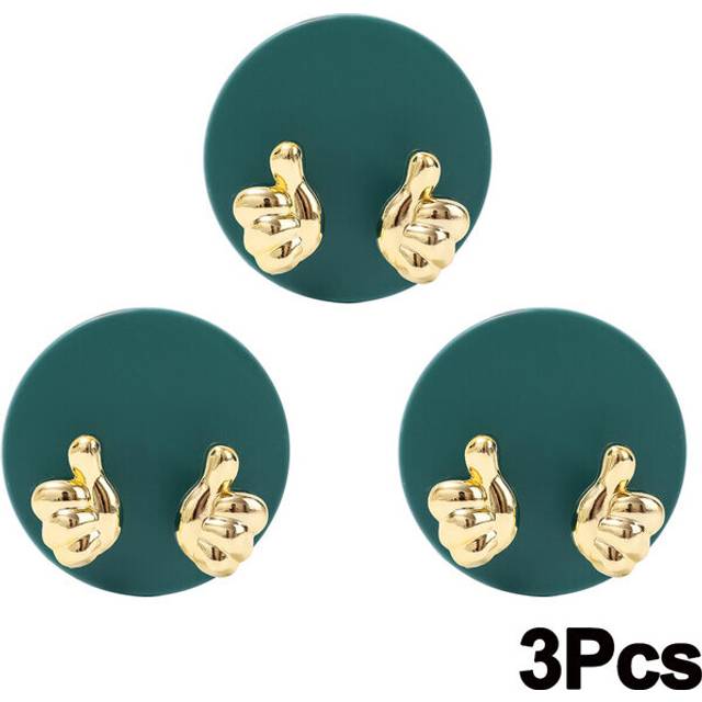 (a-3Pcs- blue) 3PCS Wall Plug Hooks Self-adhesive Power Sockets Hook Golden Fingers Hook Towel Keys Holder Bathroom Punch-free Holder Organizer