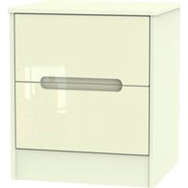 Bristol 2 Drawer Bedside Cabinet (Ready Assembled) - Cream - One Size