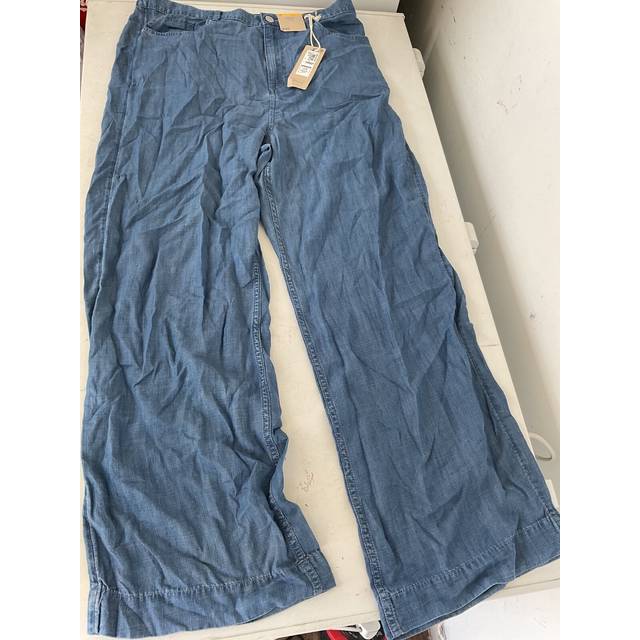 Brand tencel denim high waisted wide leg jeans size 16