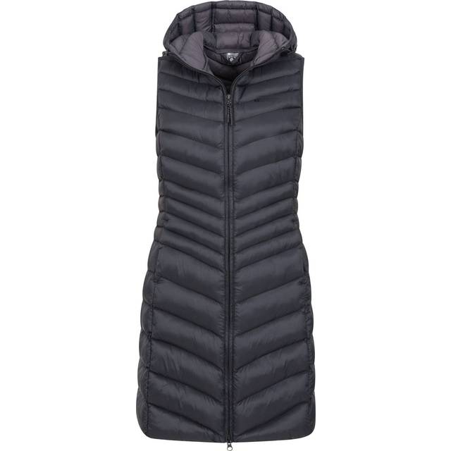 Mountain warehouse florence women's long padded gilet ladies waterproof jacket