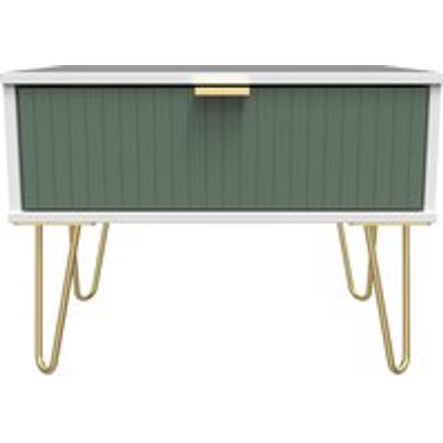 Ready Assembled 2 U Bexley 1 Drawer Wide Side Table (Ready Assembled) in Green