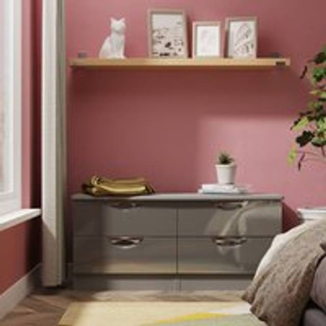Holborn 4 Drawer Bed Box (Ready Assembled) - Grey - One Size