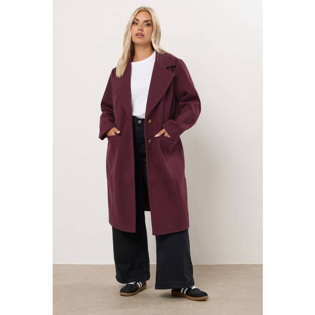 Yours Curve Yours Curve Red Longline Midaxi Coat