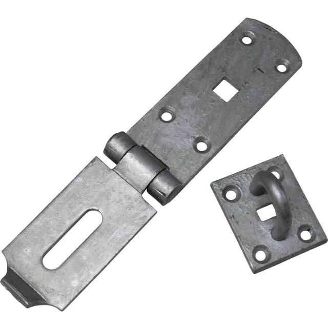 Heavy duty hasp & staple (galvanised locking security lock latch 8", 10" or 12")