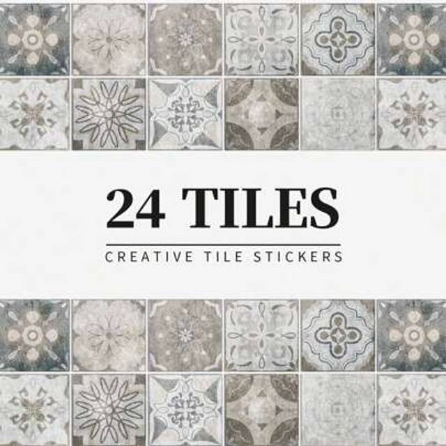SHEIN 24PCS- Nordic Home Tile, Self-Adhesive Wall Stickers, Kitchen Bathroom Bedroom Living Room Dining Room, Waterproof, Oil And Moisture Proof, Decorative