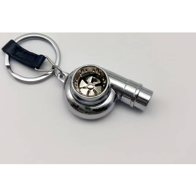 TEMU 1pc True Whistle Turbo Keychain Zinc Alloy Rotating Automotive Mini Car Parts Keychain Keyring