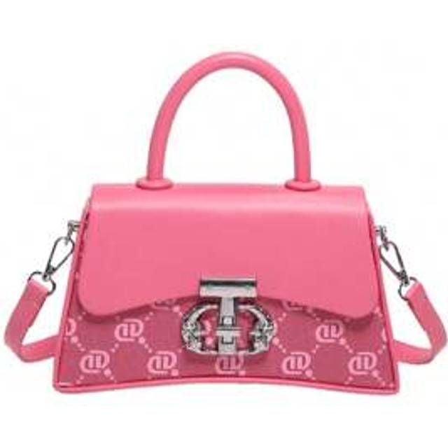 SHEIN 1pc Vintage Style Letter Printed Box Shape Handbag, Flap Closure Crossbody Bag For Women, Detachable Strap