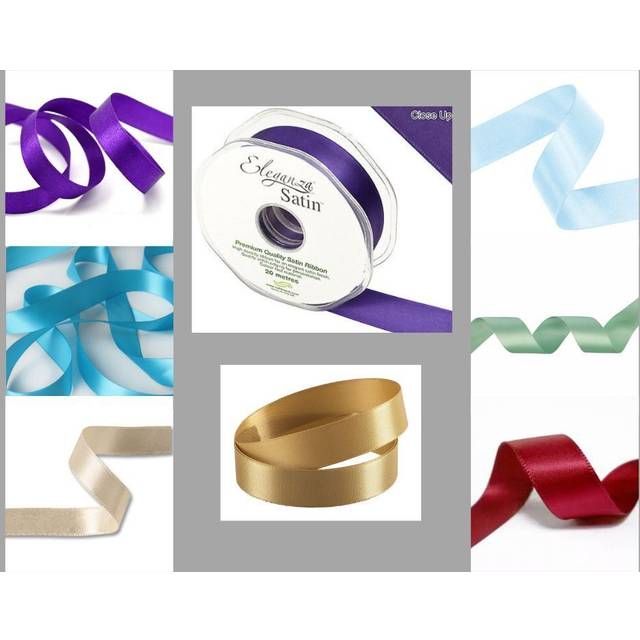 15mm x 20m double faced satin ribbon - large choice of colours